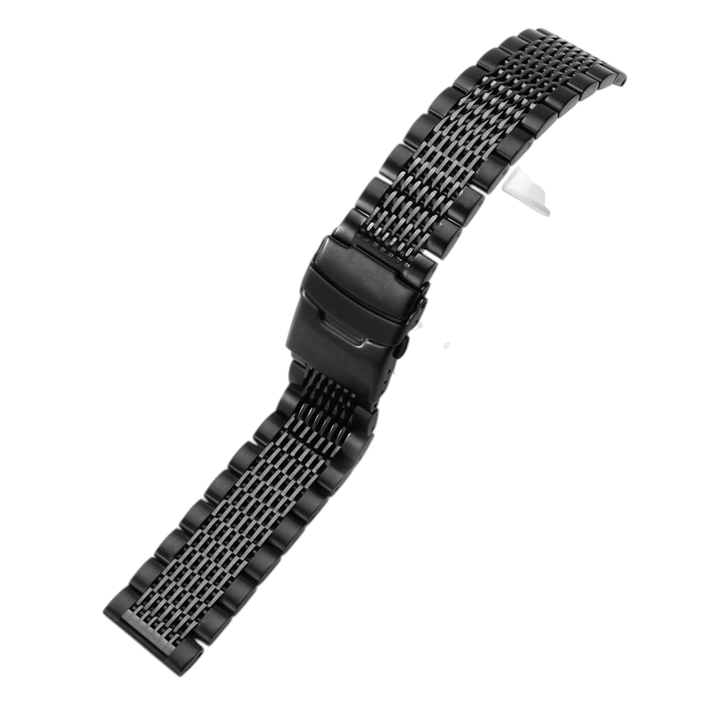 White Smoke Replacement Strap for Universal Citizen - Tissot - IWC - Seiko - Omega Steel - Industrial Solid 316L Stainless Steel - Aethelgard Atelier