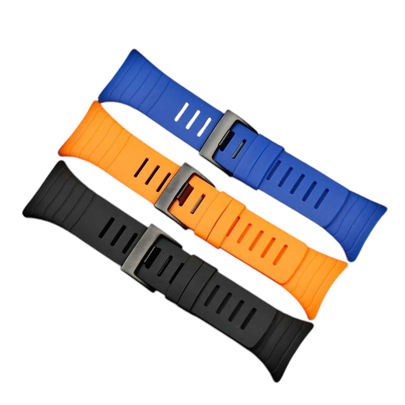 White Smoke Replacement Strap for Suunto Core - Outdoor Classic Series - Heavy-Duty All-Weather Rubber - Aethelgard Atelier