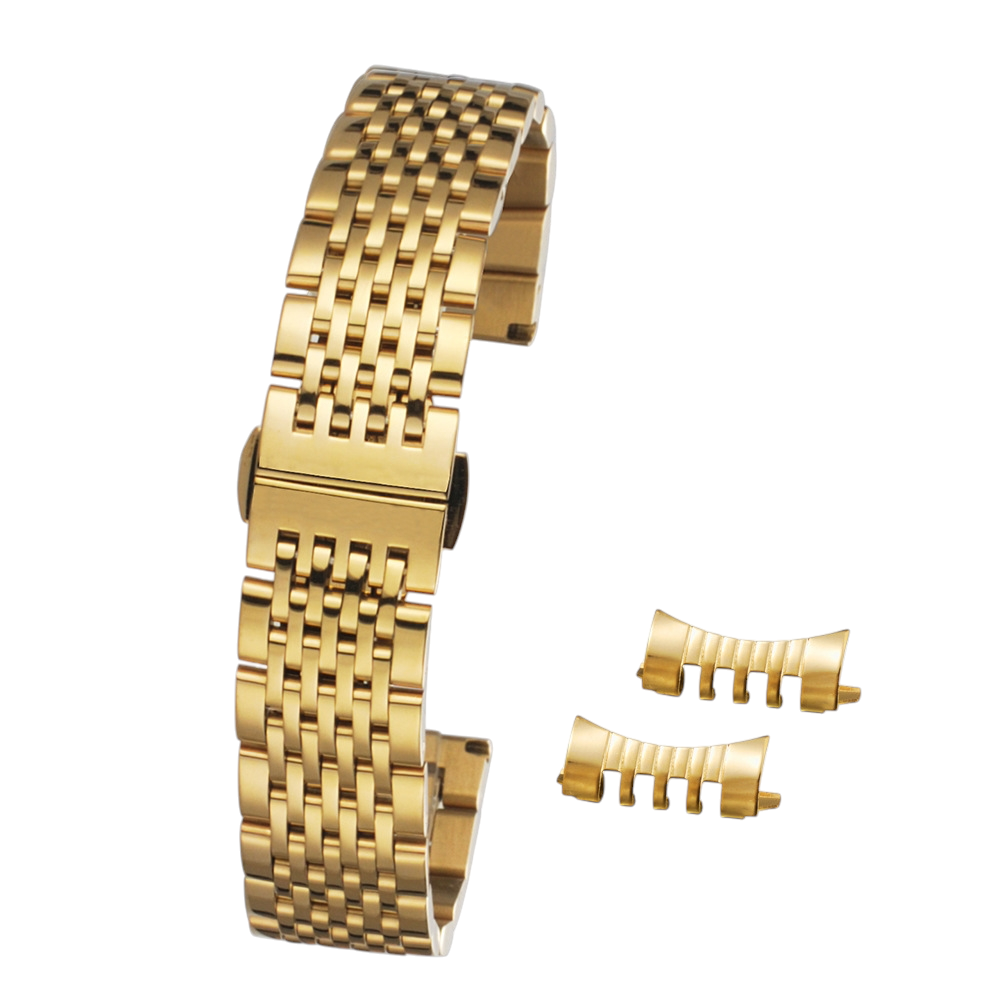 White Smoke Replacement Strap for Universal 9-Link Solid Arc Dual-Interface Series - Architectural Solid Stainless Steel - Aethelgard