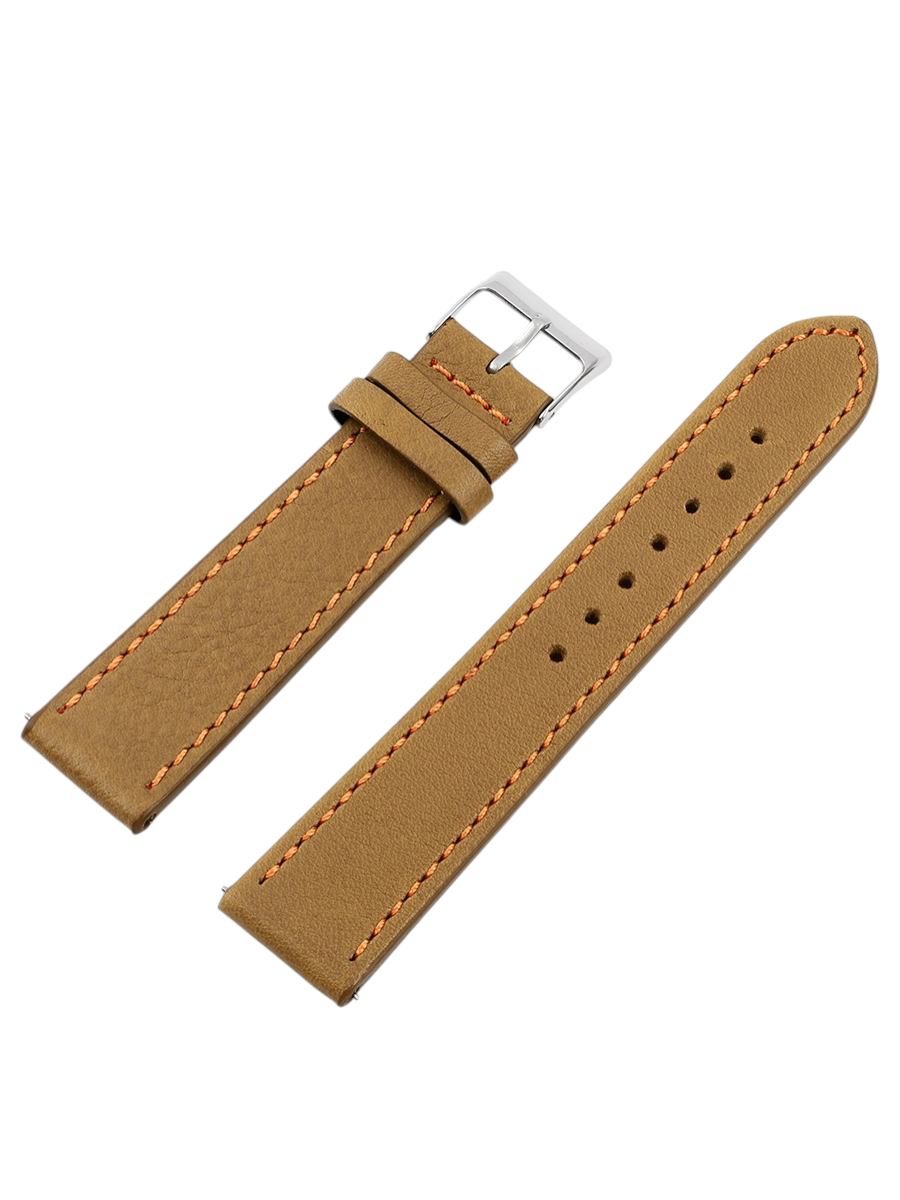 White Smoke Handmade Classic Lychee Pattern Calfskin Watch Strap for Rolex, Omega, Seiko, IWC, Tudor, Hamilton, Cartier, Panerai, Patek Philippe, Breitling - Precision Quick-Release Switch-Pin Series - 18mm 20mm 22mm 24mm 26mm - Aethelgard