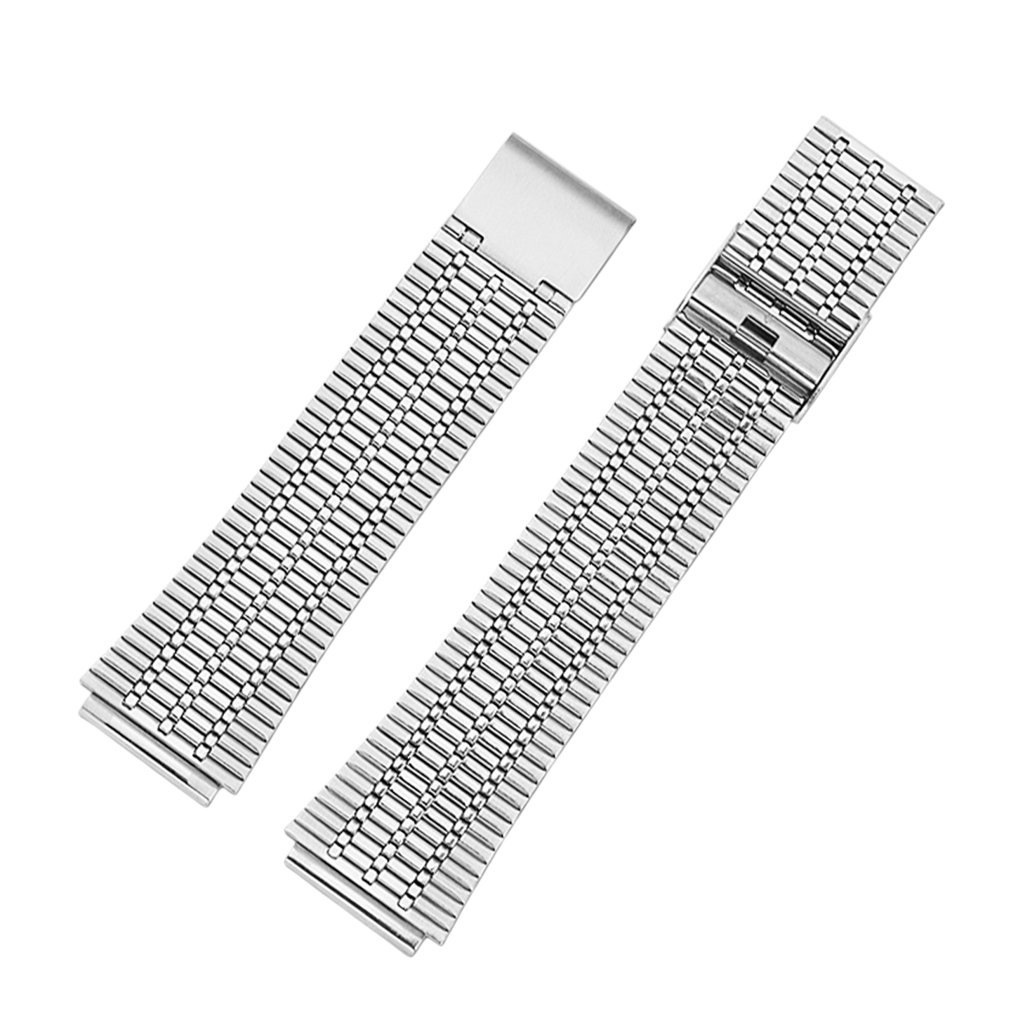 White Smoke Replacement Strap for Timex Q Timex TW2T80700-2U60900 Retro - Solid Retro Link Stainless Steel - Aethelgard Atelier