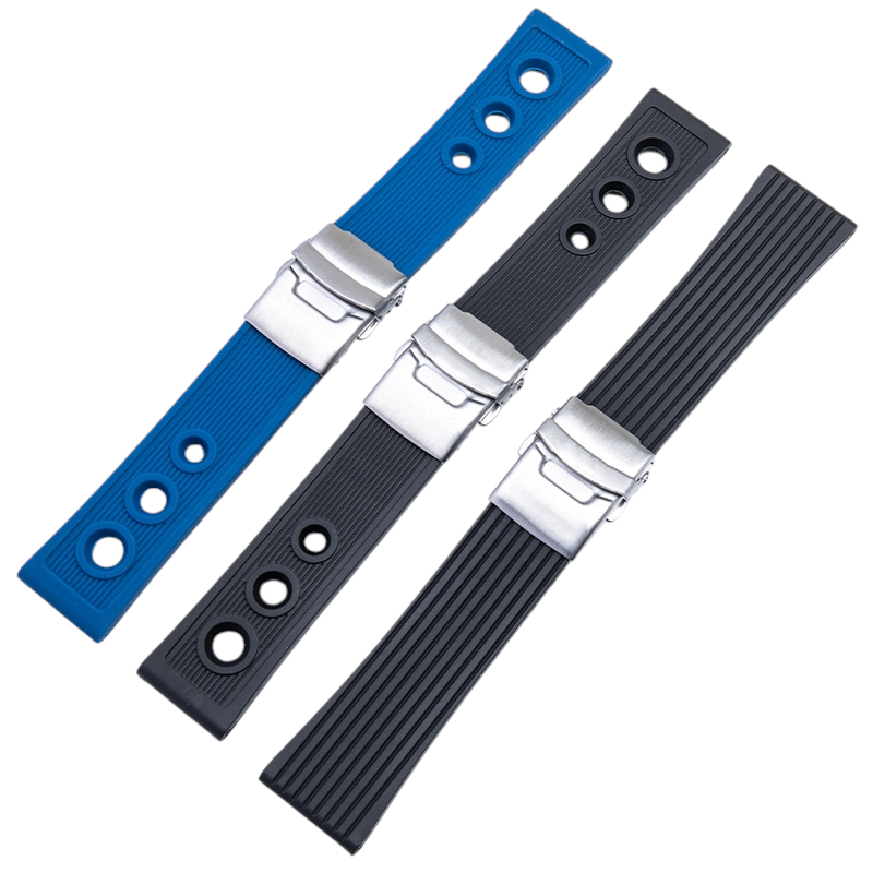 White Smoke Replacement Strap for Breitling Superocean - Avenger - Blackbird V1 - High-Performance Silicone Rubber - Aethelgard Atelier