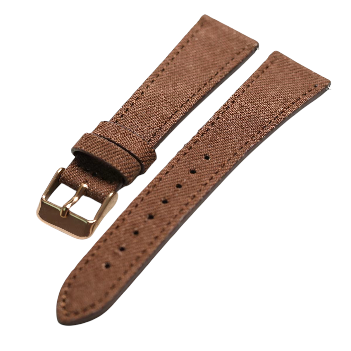 White Smoke Handmade Okayama Ultra-Thin Waterproof Denim Watch Strap for Rolex, Omega, Panerai, IWC, Tudor, Seiko, Hamilton, Patek Philippe, Breitling, Citizen - Aviation Grade Textile Series - 18mm 20mm 22mm 24mm - Aethelgard