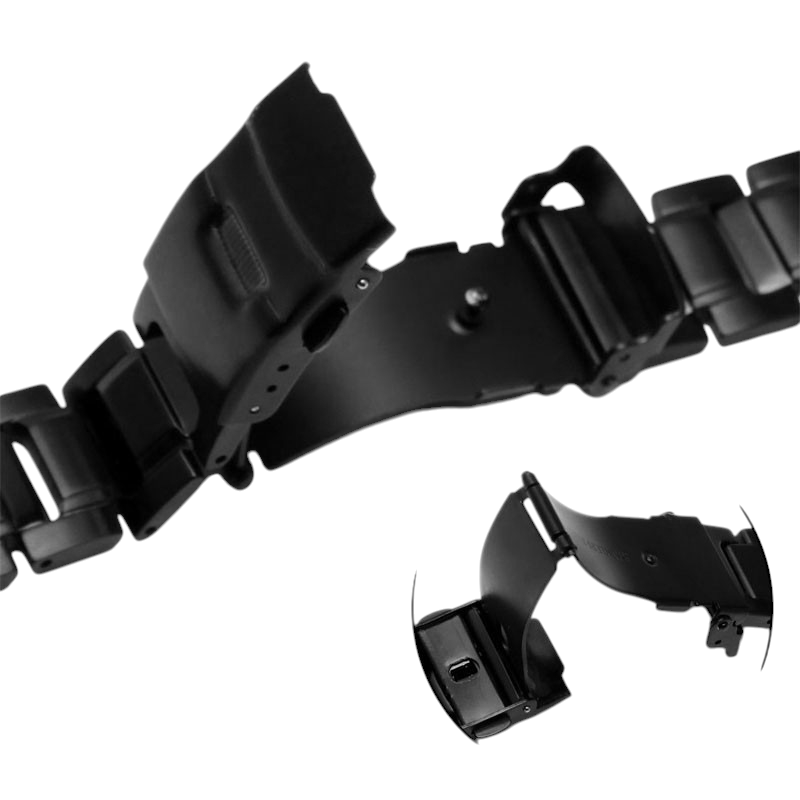 White Smoke Premium Replacement Strap for Casio G-SHOCK Aviation GW-3000 / GW-3500 | PVD Black Solid Stainless Steel | Aethelgard