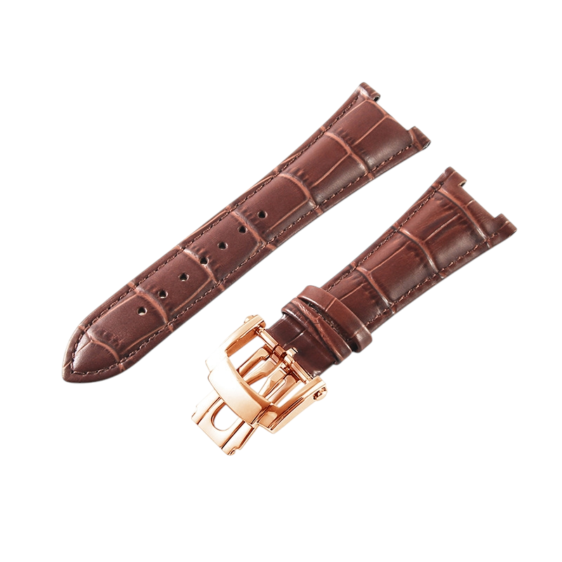 White Smoke Replacement Strap for Patek Philippe Nautilus 5711 - 5712G Series - Notched Interface Premium Genuine Leather - Aethelgard Atelier