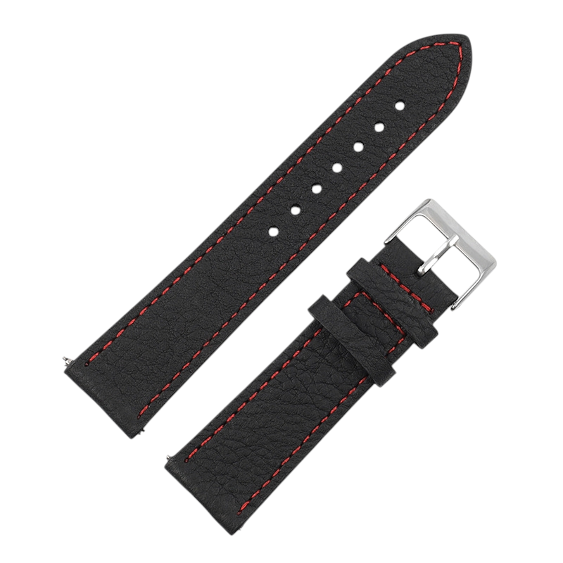 White Smoke Handmade Classic Lychee Pattern Calfskin Watch Strap for Rolex, Omega, Seiko, IWC, Tudor, Hamilton, Cartier, Panerai, Patek Philippe, Breitling - Precision Quick-Release Switch-Pin Series - 18mm 20mm 22mm 24mm 26mm - Aethelgard