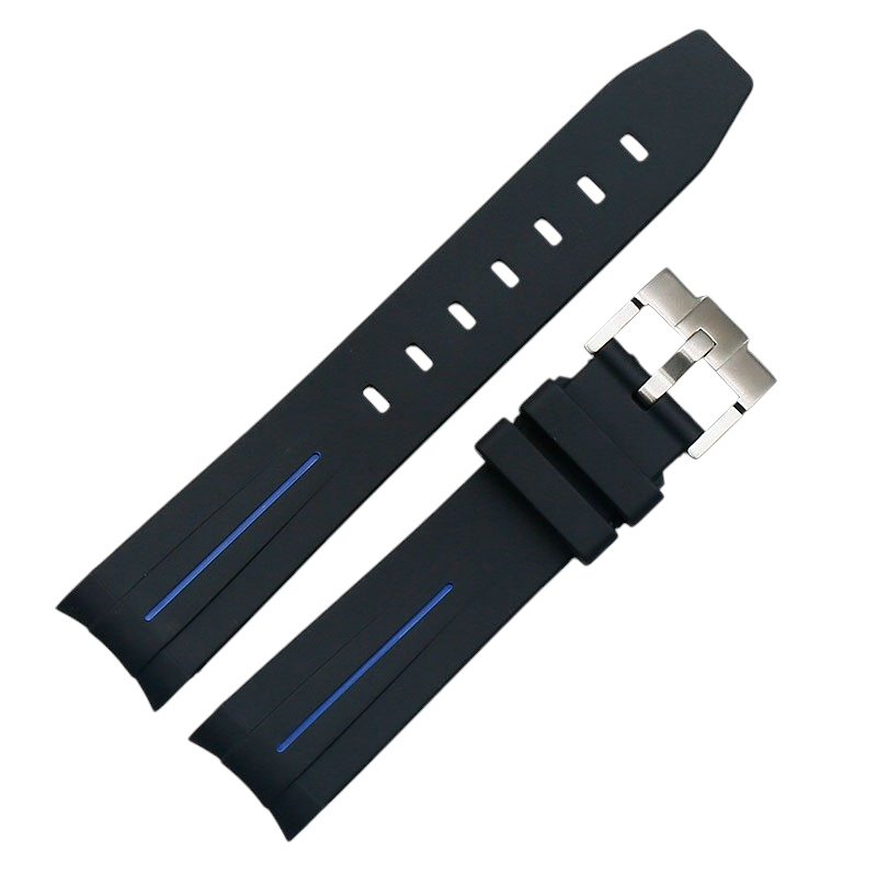 White Smoke Replacement Strap for Rolex Submariner - Sea-Dweller - GMT 20mm-21mm - High-Density Performance Silicone Rubber - Aethelgard Atelier