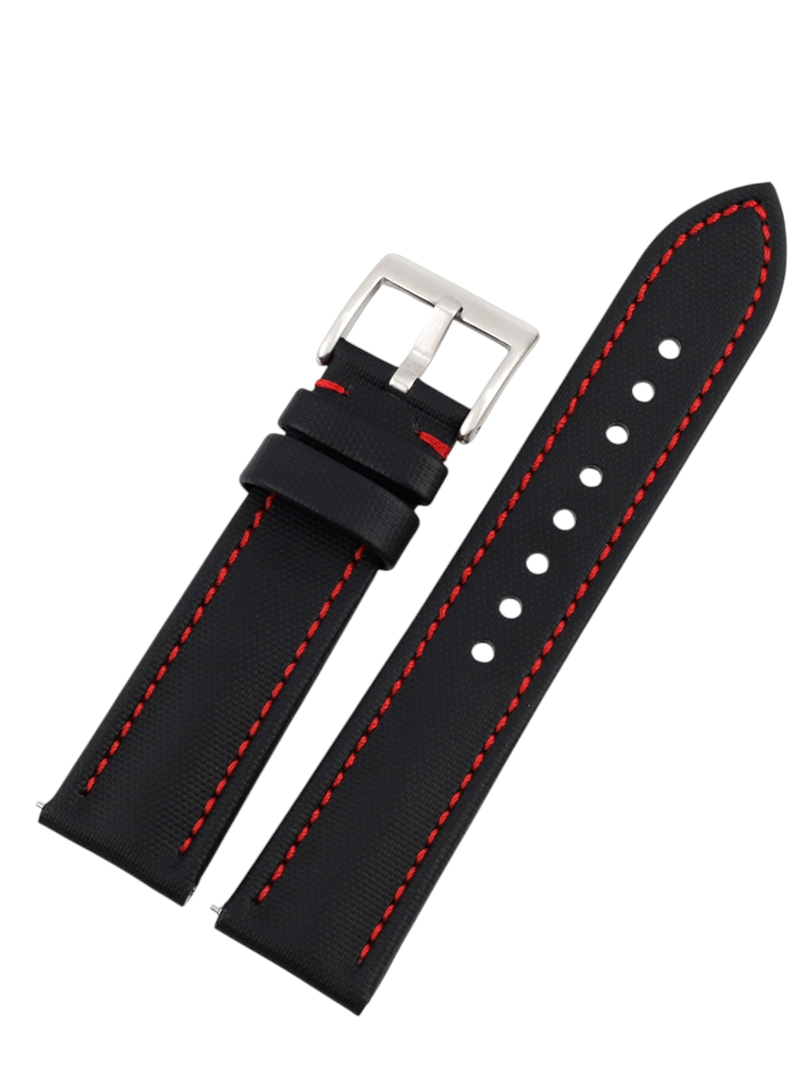 White Smoke Handmade Oxford Textile & Leather Hybrid Strap for Rolex, Omega, Seiko, IWC, Tudor, Hamilton, Cartier, Panerai, Breitling, Patek Philippe - MoonSwatch - Blancpain Tactical Style - 18mm 20mm 22mm 24mm - Aethelgard