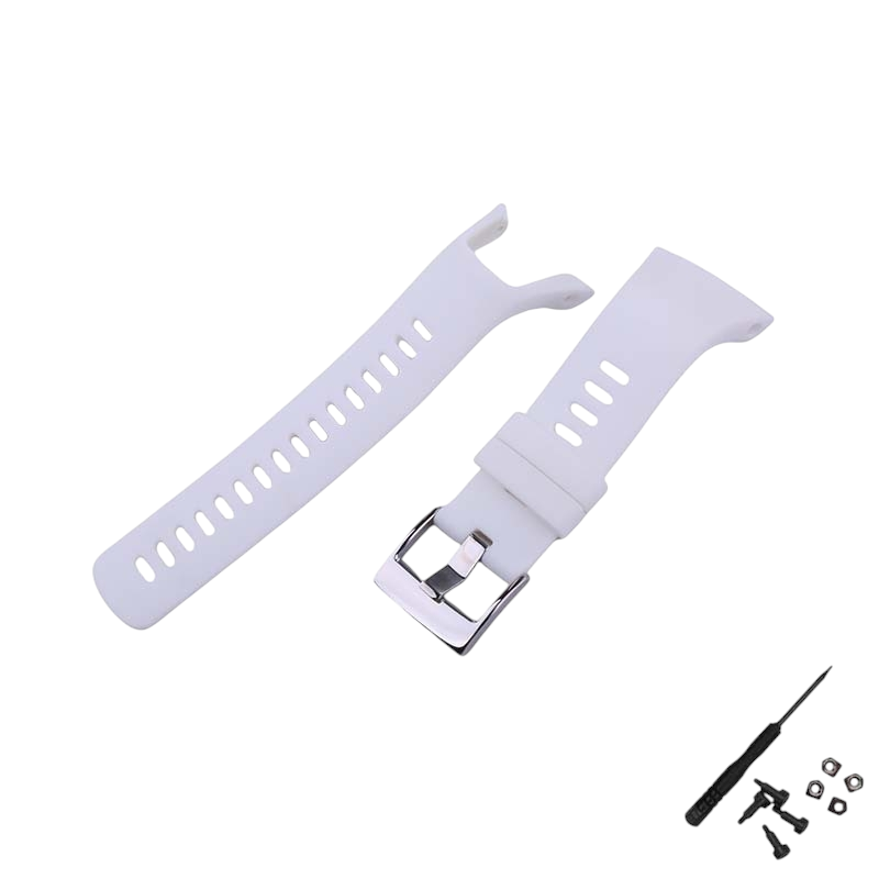 White Smoke Replacement Strap for Suunto Spartan Trainer Wrist HR - Soft-Touch High-Friction Silicone - Aethelgard Atelier