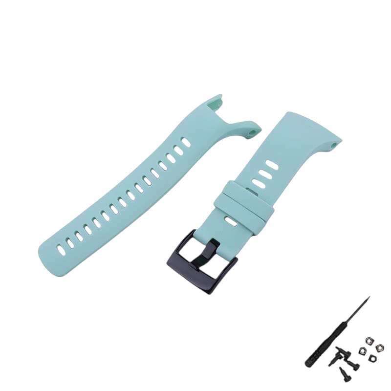White Smoke Replacement Strap for Suunto Spartan Trainer Wrist HR - Soft-Touch High-Friction Silicone - Aethelgard Atelier