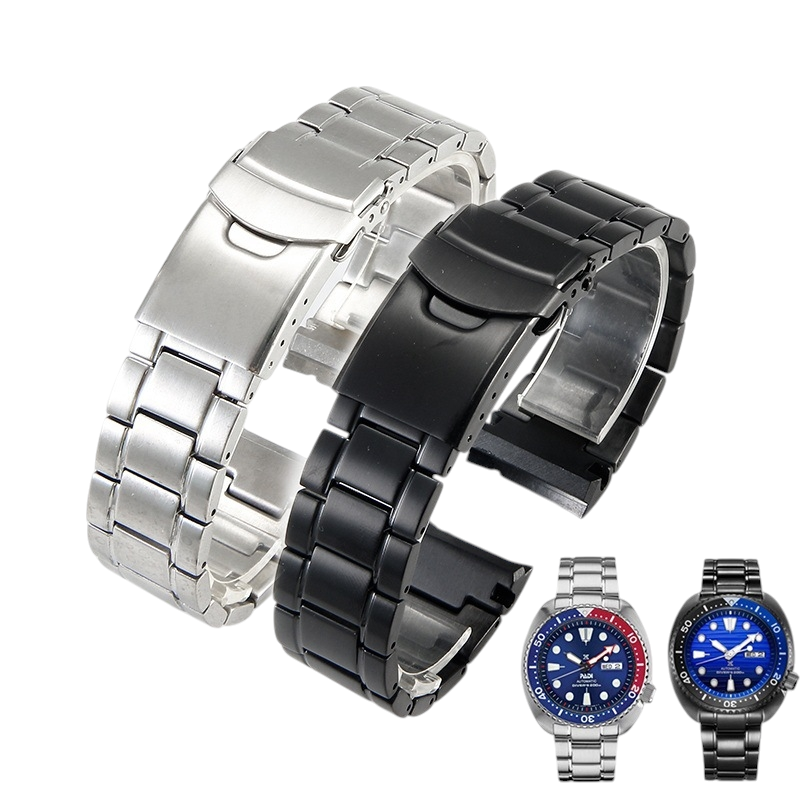 White Smoke Replacement Strap for Seiko Turtle SRP773-775-777 SRPA21 Series - Marine Grade Solid Stainless Steel - Aethelgard Atelier