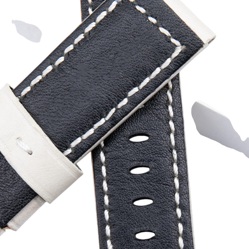 White Smoke Replacement Strap for Panerai Luminor - Submersible - Radiomir - Artisan Soft-Grain Crazy Horse Leather - Aethelgard Atelier
