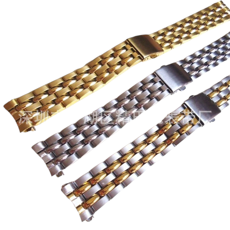 White Smoke Replacement Strap for Titoni Cosmo 787 Series Gold Edition - IPG Vacuum Gold Plated Solid Steel - Aethelgard