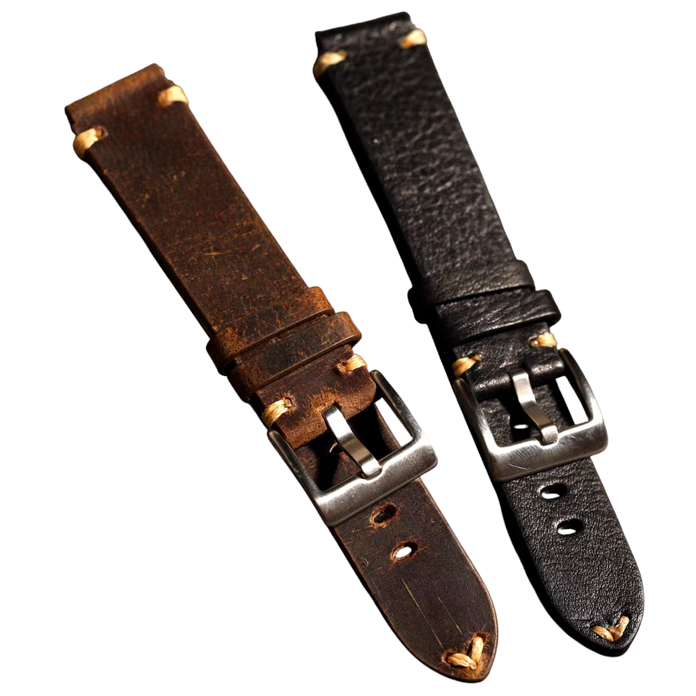 White Smoke Handmade Quick-Release Soft Nubuck Leather Watch Strap for Cartier, Omega, IWC, Rolex - Urban Minimalist Series - 18mm 20mm 22mm 24mm - Aethelgard