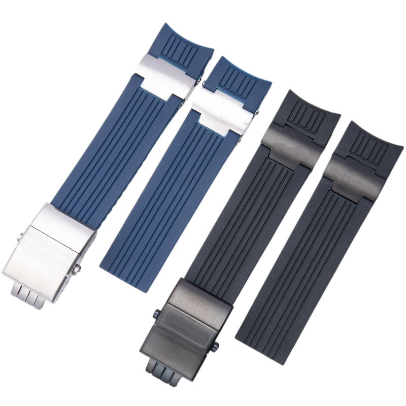 White Smoke Replacement Strap for Ulysse Nardin Marine Diver - Manager Series - Titanium-Insert High-Grade Silicone - Aethelgard Atelier