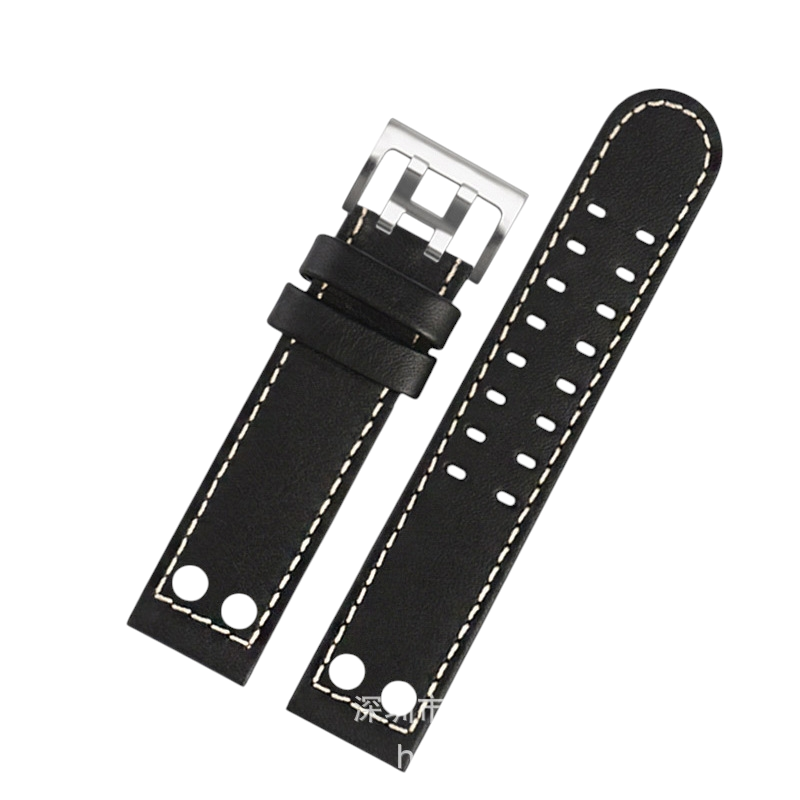 White Smoke Replacement Strap for Hamilton Khaki Aviation - Khaki Field Series - Artisan Italian Full-Grain Leather - Aethelgard Atelier