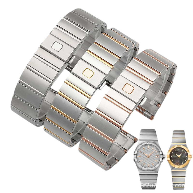White Smoke Replacement Steel Strap for Omega Constellation - Double Eagle - 17mm-18mm-25mm - Aethelgard