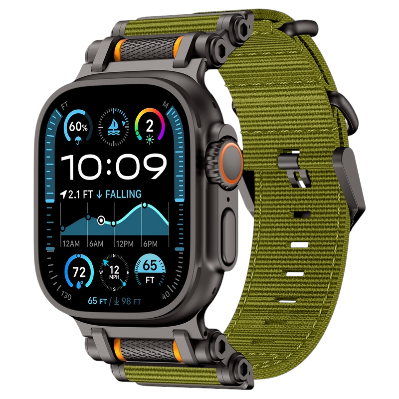 Artisan Braided Nylon & Stainless Steel Gear of Fate Band for iWatch