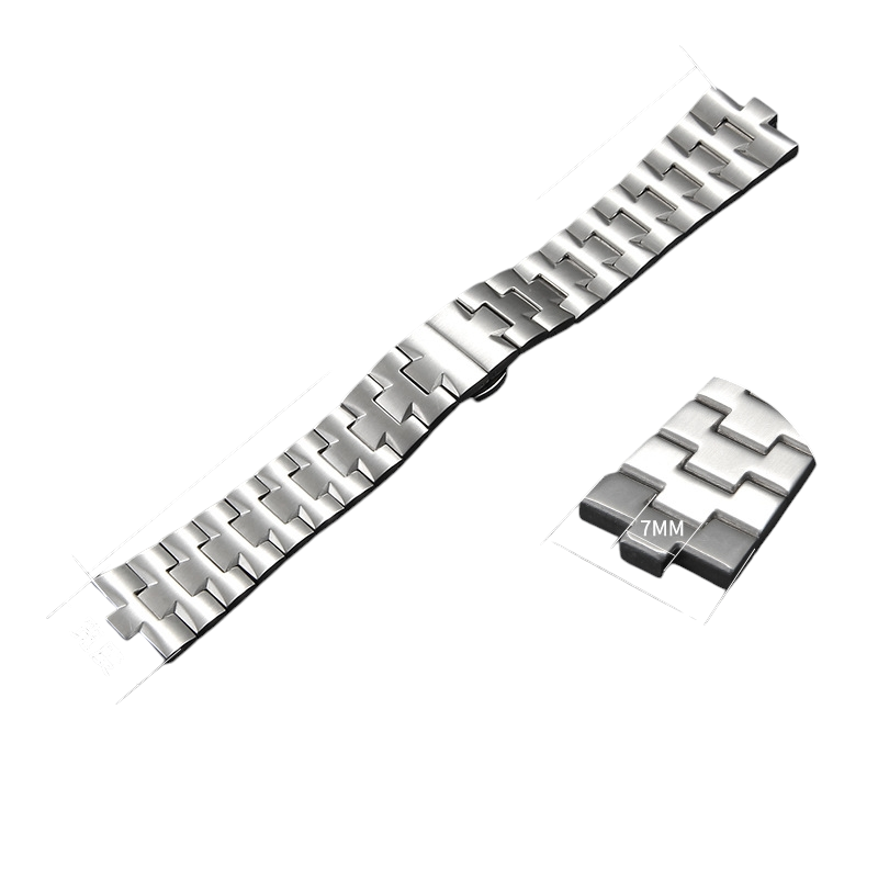 White Smoke Replacement Steel Strap for Vacheron Constantin Overseas 47660-47040 Series - Solid 316L Stainless Steel Notched - Aethelgard Atelier
