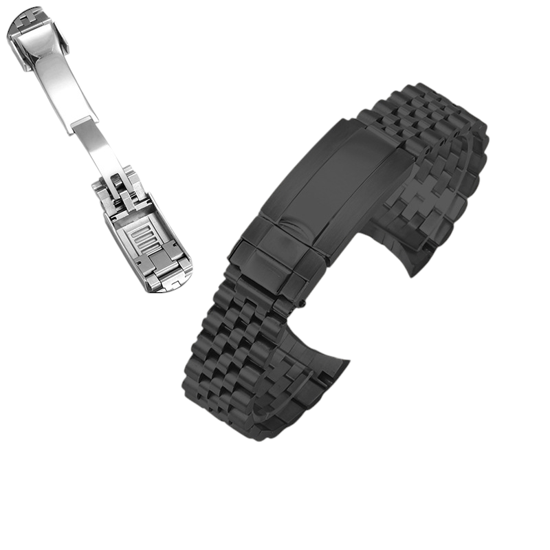White Smoke Replacement Strap for Rolex Datejust - GMT-Master II Jubilee Series - Solid 316L Jubilee-Style Stainless Steel - Aethelgard Atelier