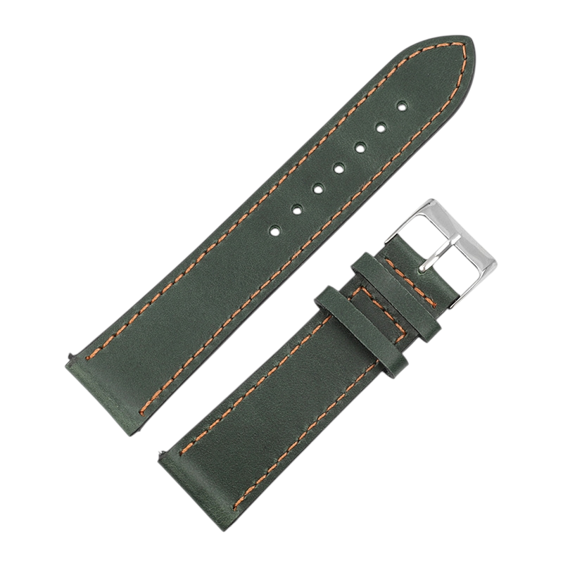 White Smoke Handmade Classic Lychee Pattern Calfskin Watch Strap for Rolex, Omega, Seiko, IWC, Tudor, Hamilton, Cartier, Panerai, Patek Philippe, Breitling - Precision Quick-Release Switch-Pin Series - 18mm 20mm 22mm 24mm 26mm - Aethelgard