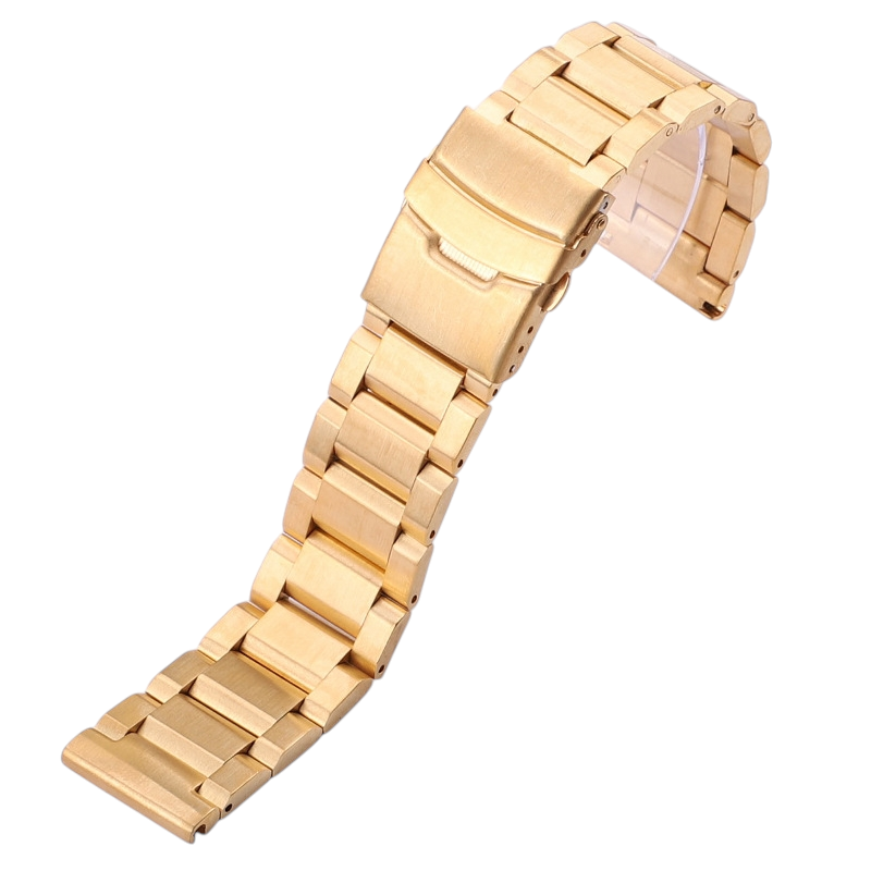White Smoke Replacement Strap for Universal Trapezoidal 3-Link Matte Brushed Series - Solid Marine Grade 316L Stainless Steel - Aethelgard