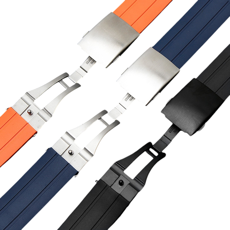 White Smoke Replacement Strap for Citizen - Mido Skyhawk - Multifort M005 - Arc-Interface Vulcanized Rubber - Aethelgard