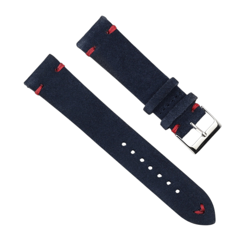 White Smoke Handmade Hand-Stitched Double-Layer Suede Watch Strap for Rolex, Omega, Seiko, IWC, Tudor, Hamilton, Cartier, Panerai, Patek Philippe, Breitling - Vintage Quick-Release Series - 18mm 20mm 22mm 24mm 26mm - Aethelgard
