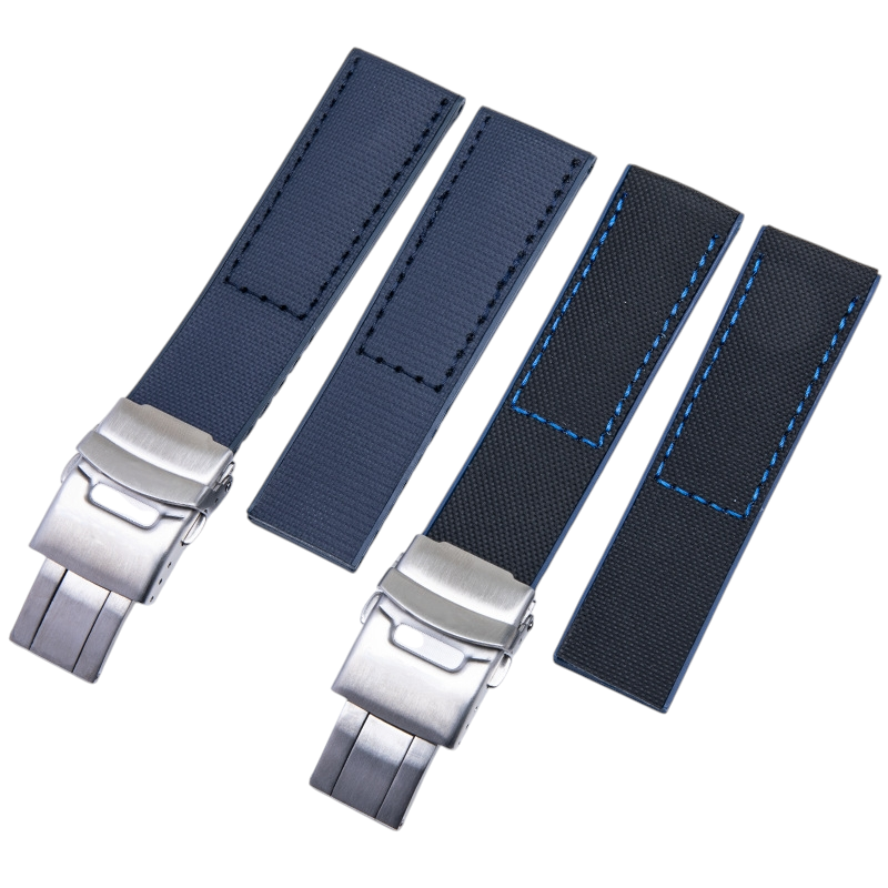 White Smoke Replacement Strap for Breitling Superocean - Avenger - Blackbird Tactical - Military Nylon and Silicone Hybrid - Aethelgard Atelier