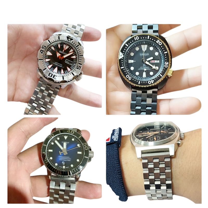 White Smoke Replacement Strap for IWC Portofino - Portuguese 7 ,seiko big mm  ,Omeage Panerai- Pilot 22mm - Artisan Solid 316L Stainless Steel - Aethelgard Atelier