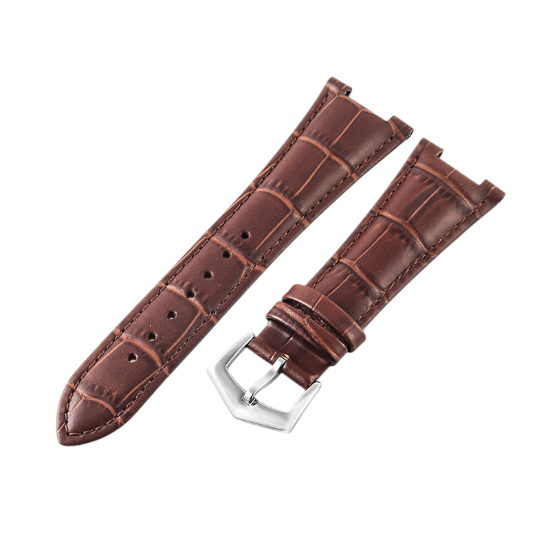 White Smoke Replacement Strap for Patek Philippe Nautilus 5711 - 5712G Series - Notched Interface Premium Genuine Leather - Aethelgard Atelier