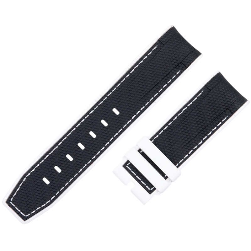 White Smoke Replacement Strap for Tudor Heritage Black Bay Bronze M79250 - Soft-Touch Liquid Silicone Rubber - Aethelgard Atelier