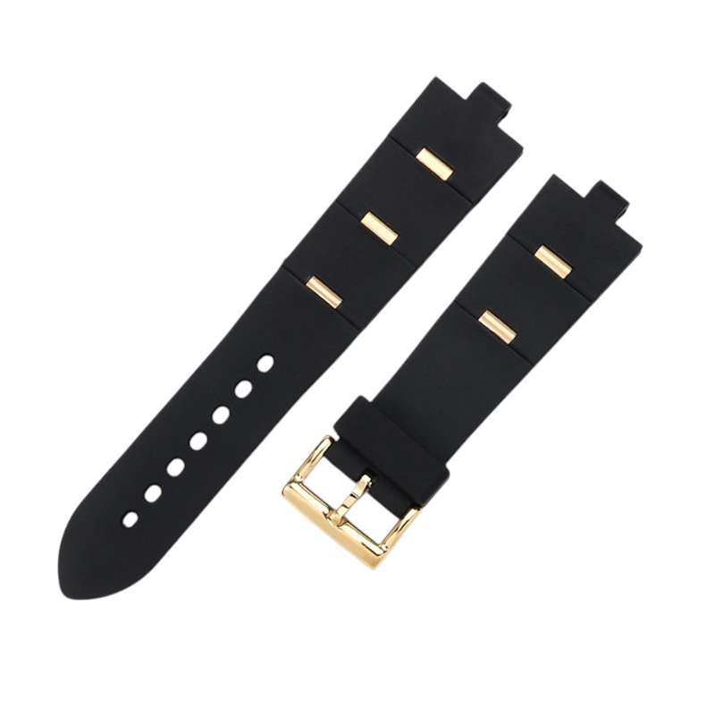 White Smoke Replacement Strap for Bvlgari Diagono DP42C14SVDGMT Series - Bespoke Notched High-Density Silicone - Aethelgard Atelier